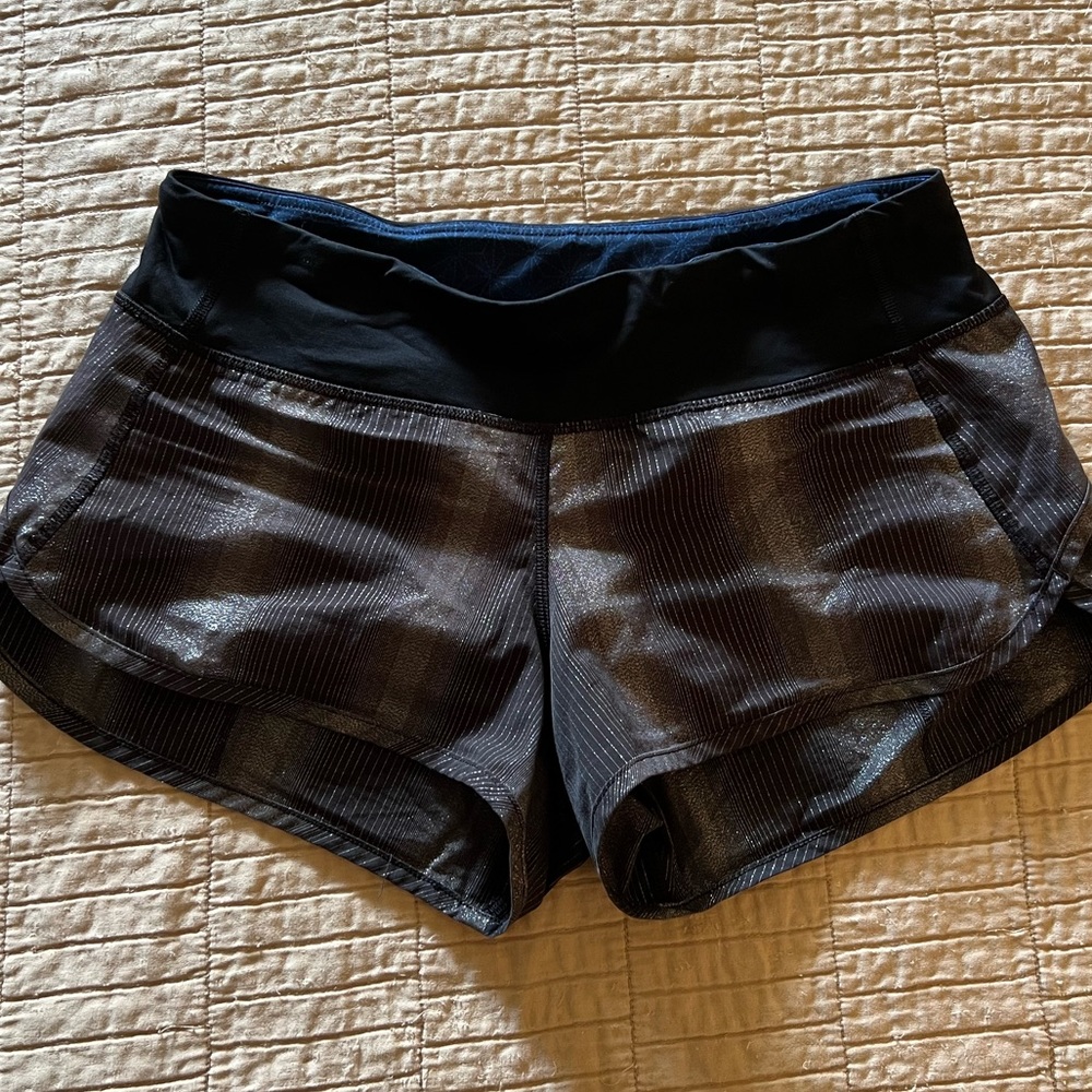 Lululemon Sparkly Speed Running Shorts 6